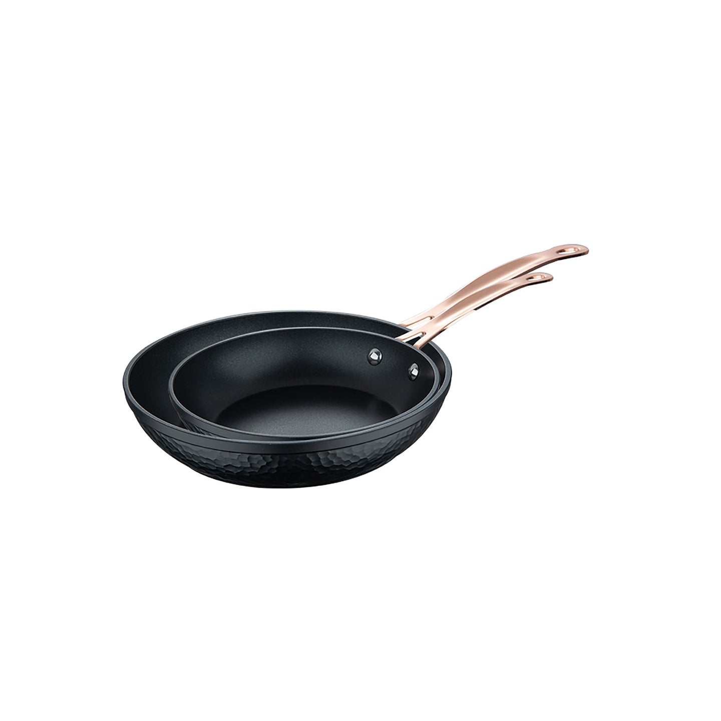 SET 2PCS SARTEN ALU FORJADO IND NEGRO MATE COPPER BG